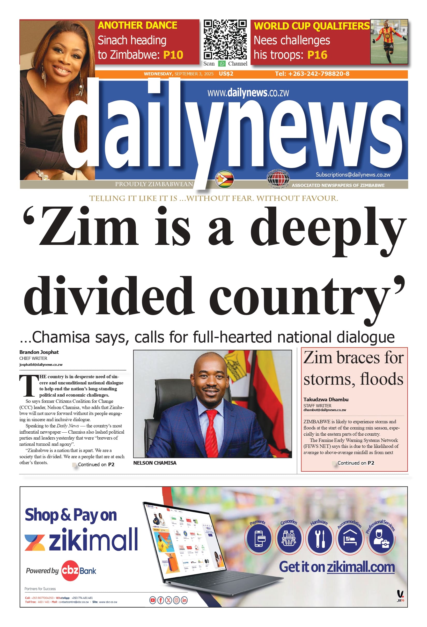 Wednesday 3 September 2025
